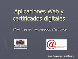 Aplicaciones Web y certificados digitales