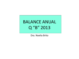 Balance Anual 2013 - Clínica Quirúrgica "B"