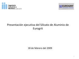 Presentación ejecutiva del Silicato de Aluminio de Eurogrit a la