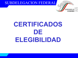 Certificado de elegibilidad