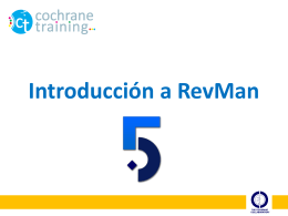 Introducción a RevMan - Cochrane Training