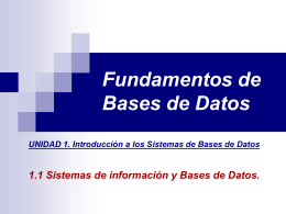 Fundamentos de Bases de Datos