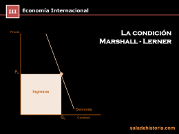 La condición Marshall - Lerner