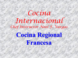 Cocina Internacional Chef Instructor Juan Carlos Vicéns