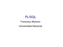 INTRODUCCION AL PL/SQL - Universidad Nacional de Colombia