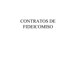 CONTRATOS DE FIDEICOMISO