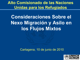Consideraciones sobre el nexo migración y asilo en los flujos mixtos