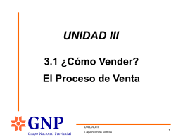 El Proceso de Venta UNIDAD III