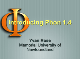 Intro-Phon 1 - CHILDES - Carnegie Mellon University