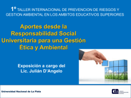 2014 4 Panel Resposabilidad Social – Lic. Julián D`Angelo
