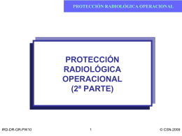 13 Protección radiológica operacional