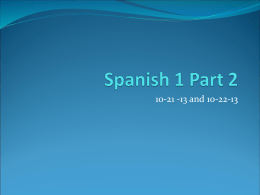 Spanish 1 Part 2 - christycalloway