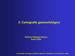 SISTEMAS DE CARTOGRAFÍA GEOMORFOLÓGICA