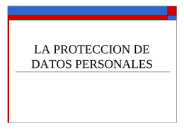 Proteccion de datos personales