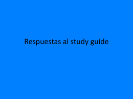 Respuestas al study guide