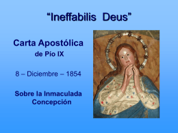 “Ineffabilis deus” - La Concepción, Toledo