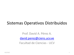 Sistemas Operativos Distribuidos - Facultad de Ciencias-UCV