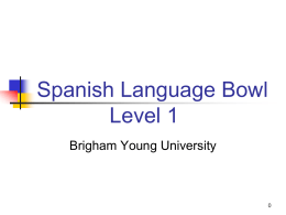 Spanish Language Bowl
