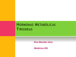 Hormonas Metabólicas Tiroideas