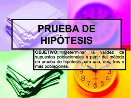 PRUEBAS DE HIPÓTESIS
