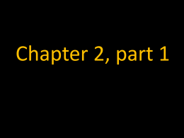 Chapter 2, part 1