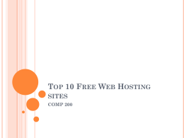 Top 10 Free Web Hosting sites