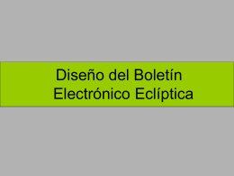 Boletín electrónico Eclíptica
