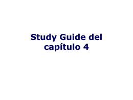 Study Guide del capítulo 4
