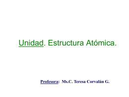 Unidad 1. Estructura Atómica.