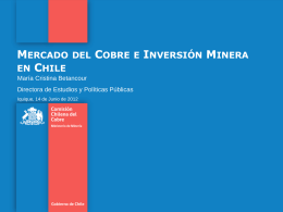 mercado del cobre e inversión minera en chile