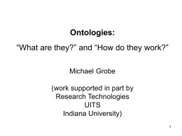 Ontologies: "What are they?"