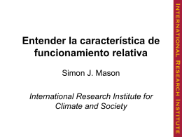 International Research Institute for Climate and Society QUE?