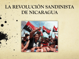 LA REVOLUCIÓN SANDINISTA DE NICARAGUA