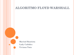 ALGORITMO FLOYD WARSHALL