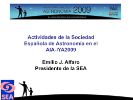 Slide 1 - Año Internacional de la Astronomía 2009 en España
