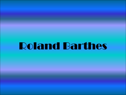 Roland Barthes - WordPress.com