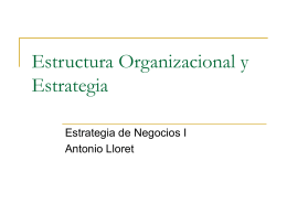 Estructura Organizacional - Estrategia de Negocios I