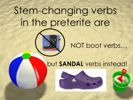 Stem-changing verbs in the preterite