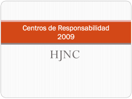 Compromisos de Gestión 2009 Centros de Responsabilidad de