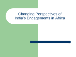 India`s Engagements in Africa