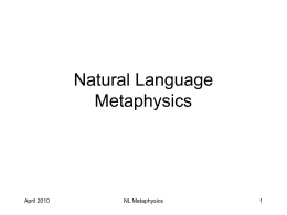 Natural Language Metaphysics