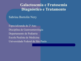 Galactosemia e Frutosemia