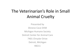 View the Presentation PowerPoint - Michigan Veterinary Medical