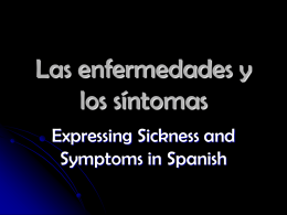 Expressing symptoms and illness