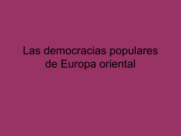 Las democracias populares de Europa oriental