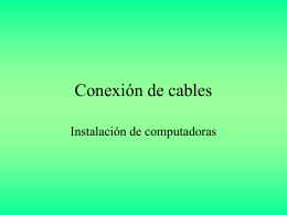 Conexión de cables
