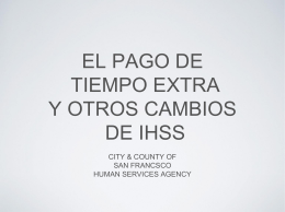 ihss overtime & related changes - Human Services Agency of San