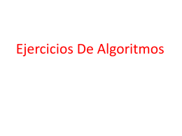 Ejercicios De Algoritmos