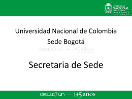 Actos Administrativos - Sede Bogotá UN