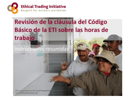 ETI - Ethical Trading Initiative